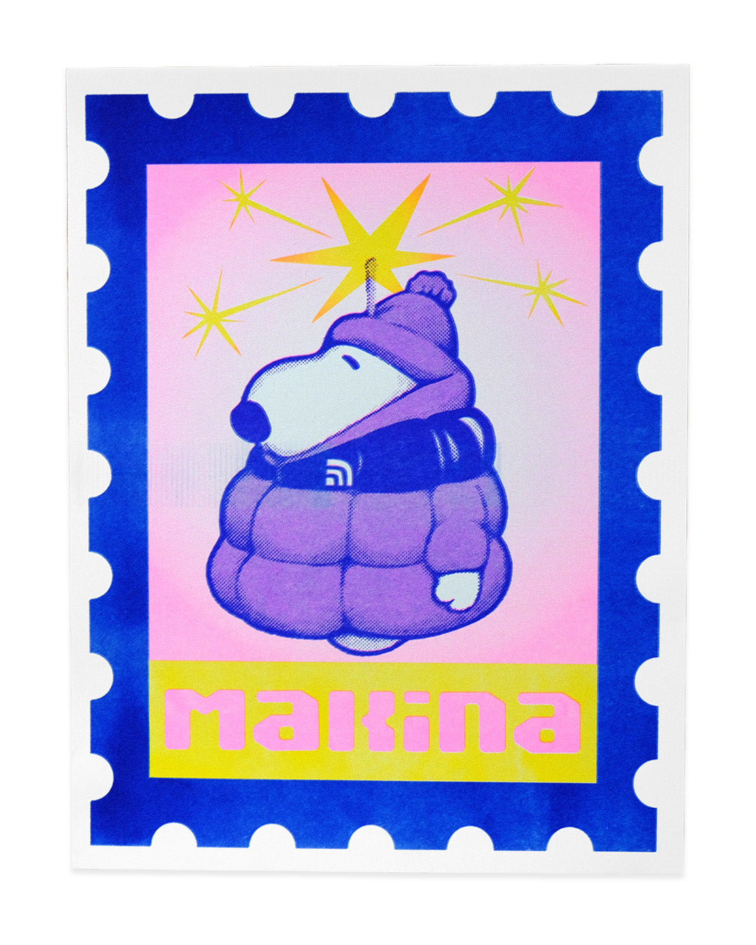 Purple Snoopy Candle Riso