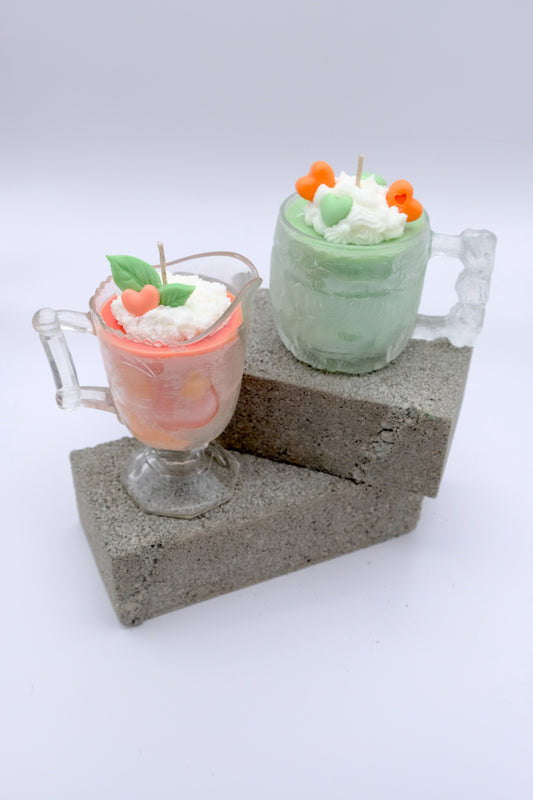 Whip cream Heart Candle