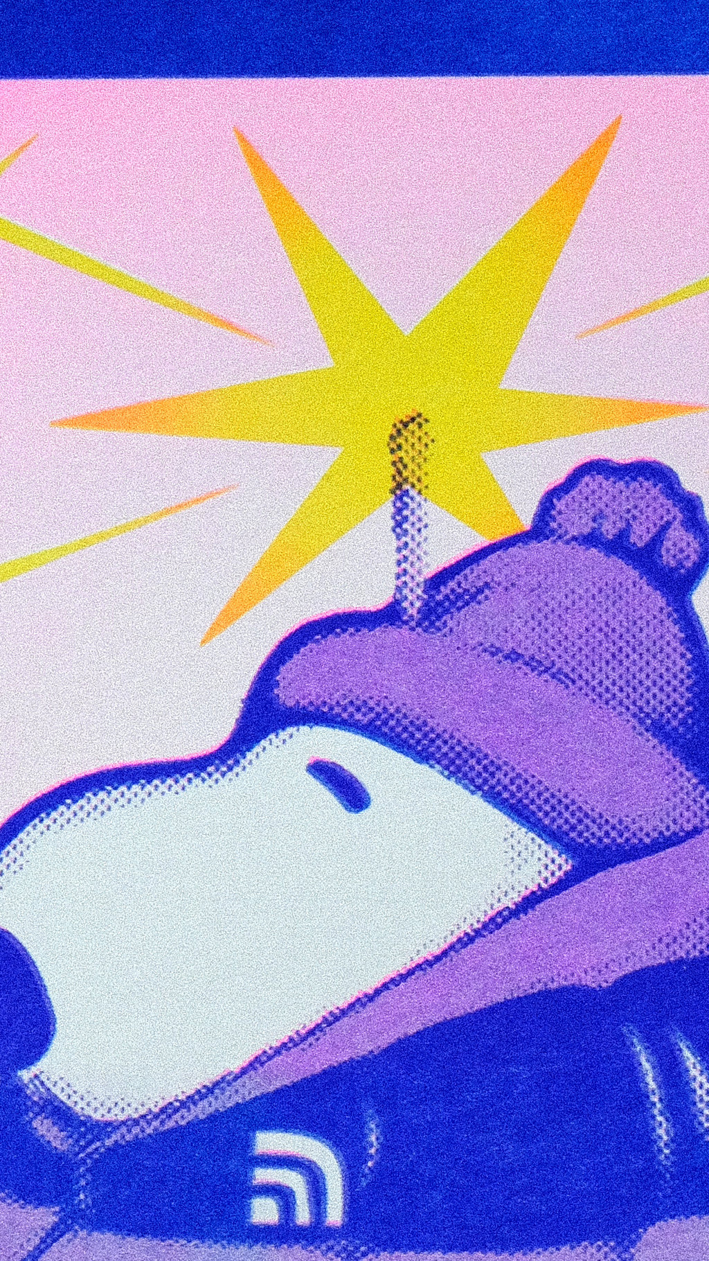 Purple Snoopy Candle Riso